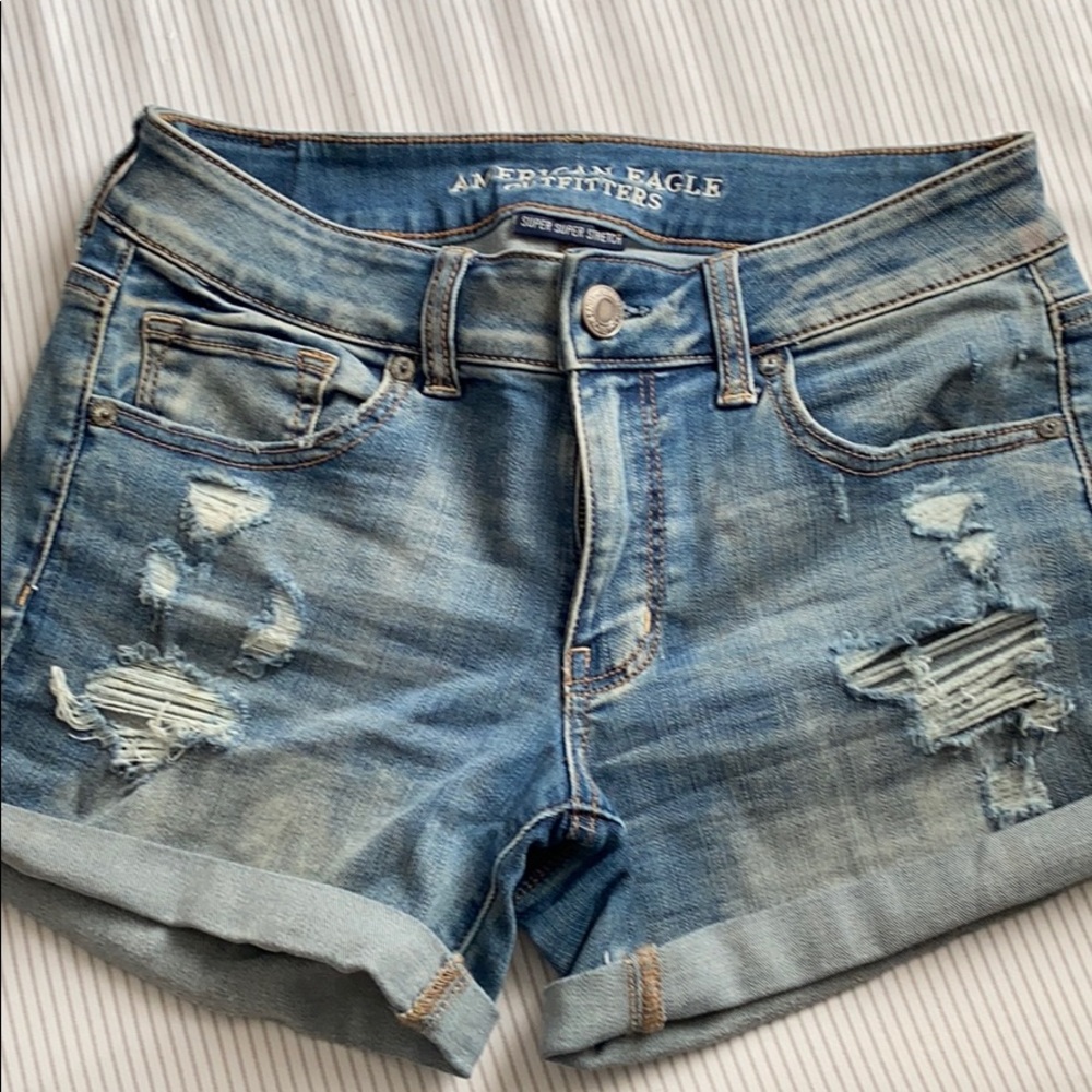 American eagle denim ripped shorts